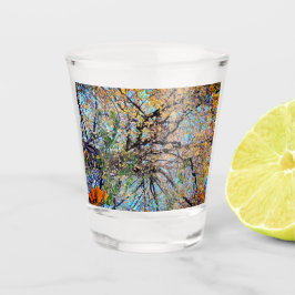 Spektakuläre Blätter Schnapsglas