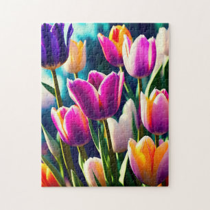 Spektakuläre blühende Tulpen, Jigsaw Puzzle