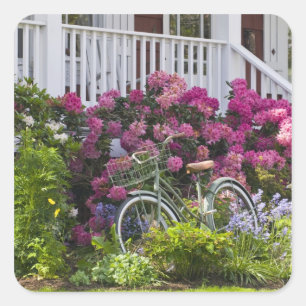 Spektakuläre Frühlingsblüte, skurrile Antike Quadratischer Aufkleber