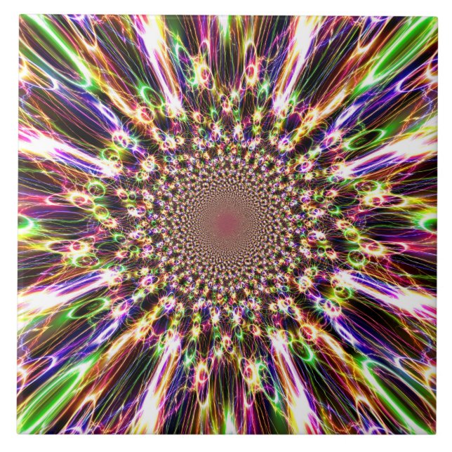 Spektakuläre Regenbogenfolie Fliese (Vorderseite)