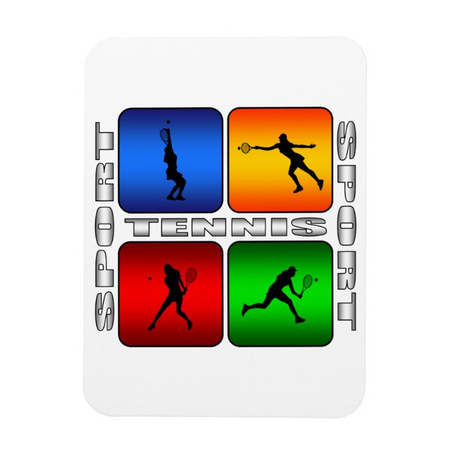 Spektakuläre Tennis (Weiblich) Magnet (Vertikal)