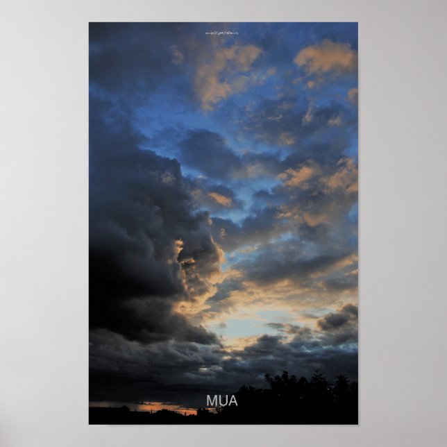 Spektakuläre Wolken im Himmel 1 Poster (Vorne)