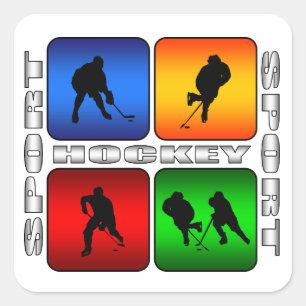 Spektakulärer Hockey Quadratischer Aufkleber