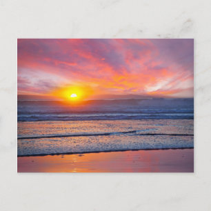 Spektakulärer Sonnenuntergang am Huntington Beach Postkarte