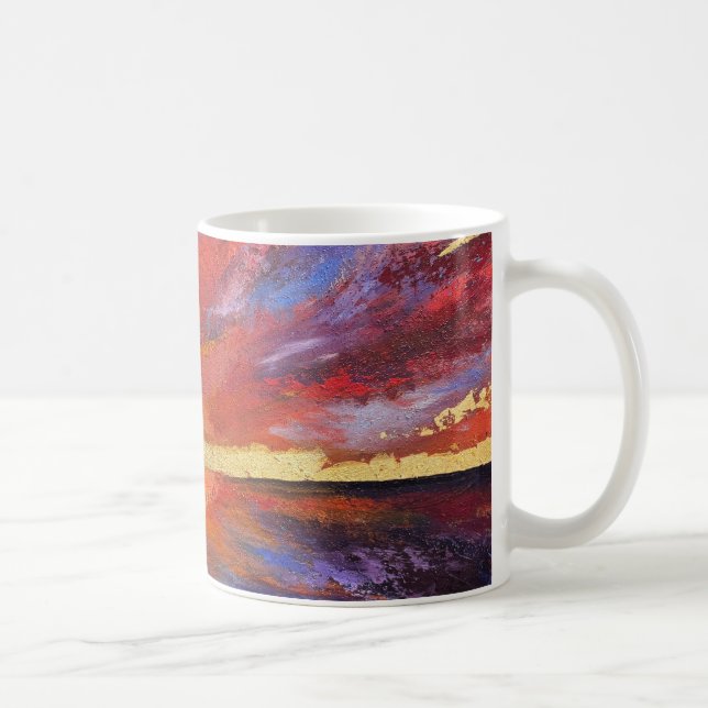 Spektakulärer Sonnenuntergang Kaffeetasse (Rechts)