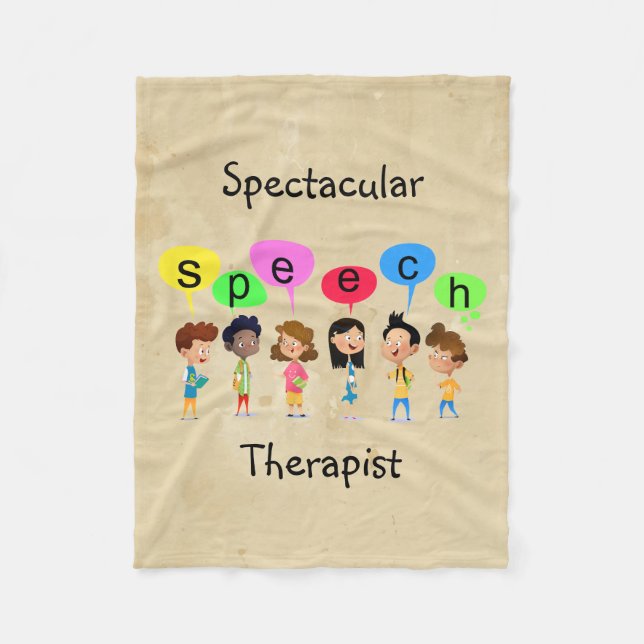 Spektakulärer Sprecher Therapeut Niedliche Kinder Fleecedecke (Vorderseite)