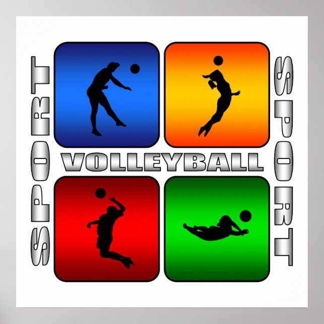 Spektakulärer Volleyball Poster (Vorne)
