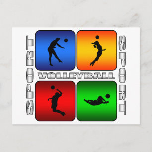 Spektakulärer Volleyball Postkarte