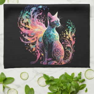 Spektrale, holografische Katze: Ein Prisma der Ele Geschirrtuch
