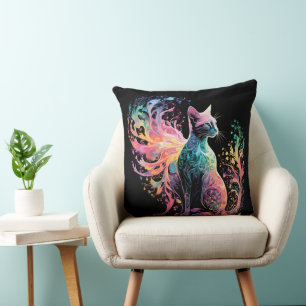 Spektrale, holografische Katze: Ein Prisma der Ele Kissen