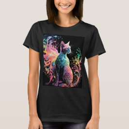 Spektrale, holografische Katze: Ein Prisma der Ele T-Shirt