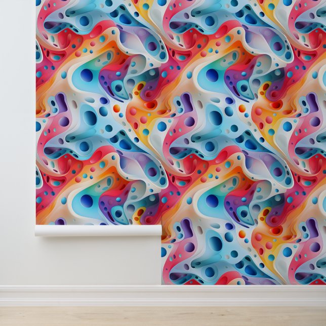 Spektrale Wirbel Abstrakt Tapete (Anwendung)