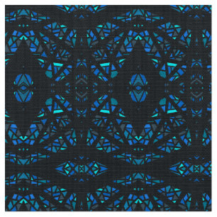 Spektrales Blau Abstrakt Gouache Kunst Stoff