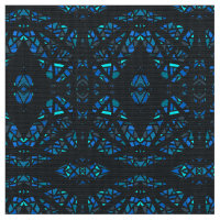 Spektrales Blau-Schwarze Abstrakte Gouache-Kunst