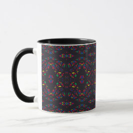 Spektrales Regenbogen-Abstrakt Gouache-Kunst Tasse