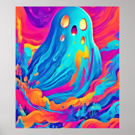 Spektralgeister Halloween Art Poster