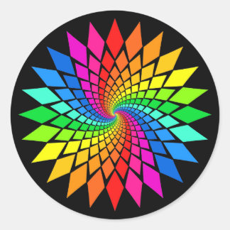 'Spektralspirale' Runder Aufkleber