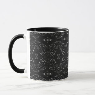 Spektroskopische Schwarz-Weiß-Abstrakte Gouache-Ku Tasse