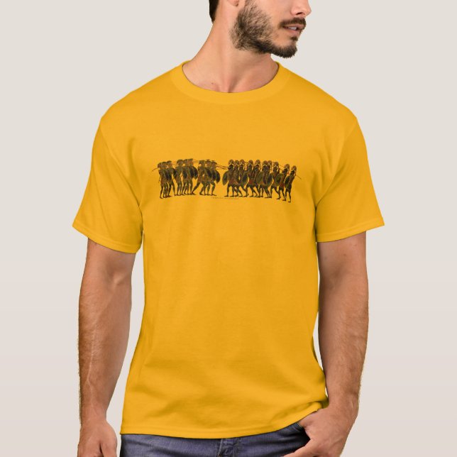 Spektrum - altgriechischer Hoplitekampf T-Shirt (Vorderseite)