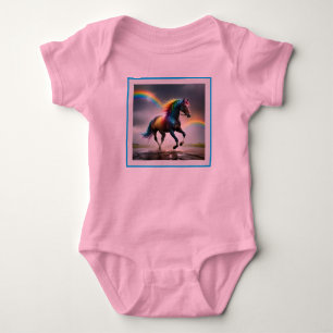 Spektrum der Grace: Regenbogenroh unter Regenbogen Baby Strampler