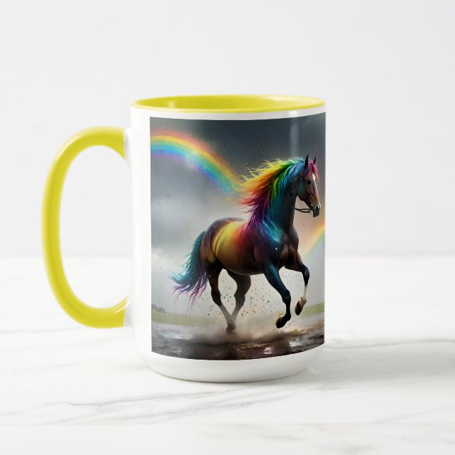 Spektrum der Grace: Regenbogenroh unter Regenbogen Tasse (Links)