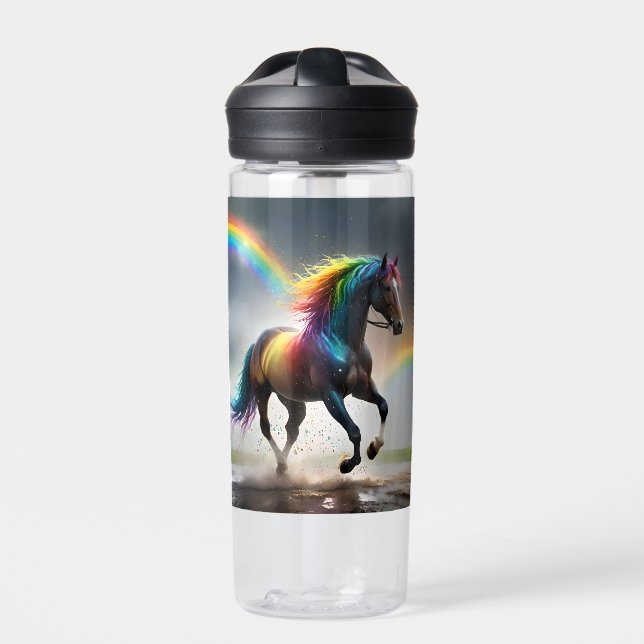 Spektrum der Grace: Regenbogenroh unter Regenbogen Trinkflasche (Vorderseite)