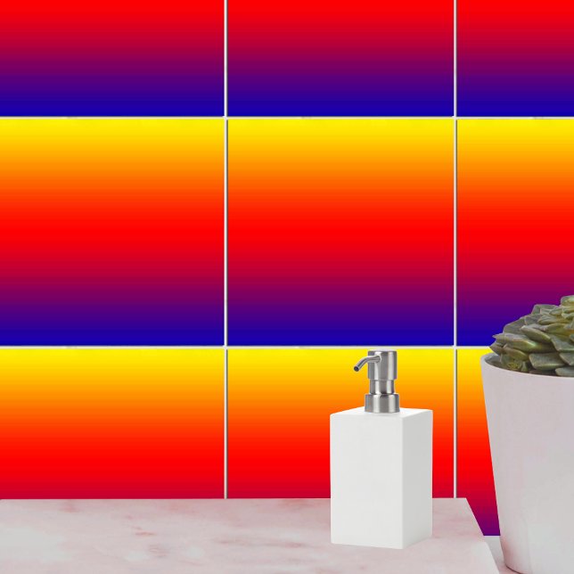 Spektrum horizontaler Farben -1 Fliese (Spectrum of Horizontal Colors -1 Tile)