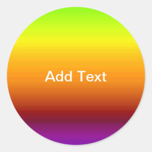 Spektrum horizontaler Farben -3 Runder Aufkleber