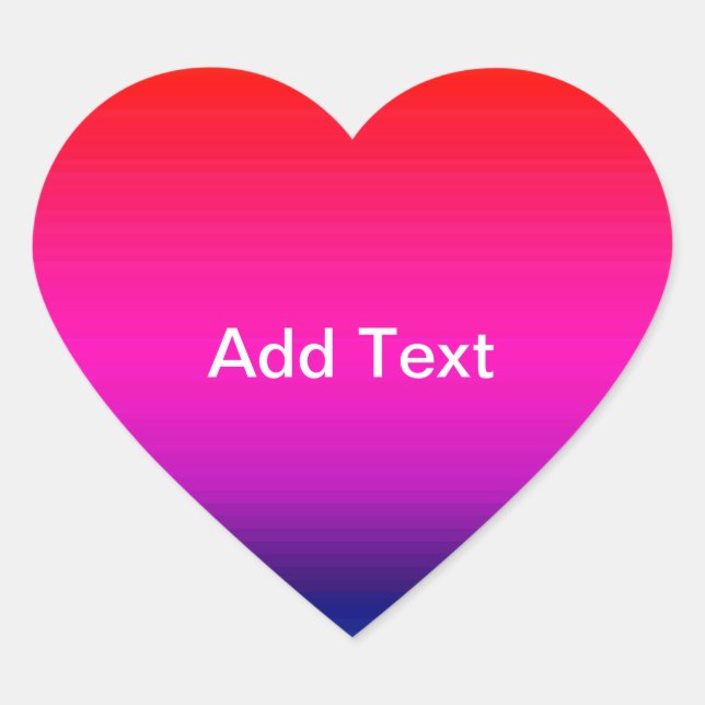 Spektrum horizontaler Farben - 4 Herz-Aufkleber (Vorderseite)