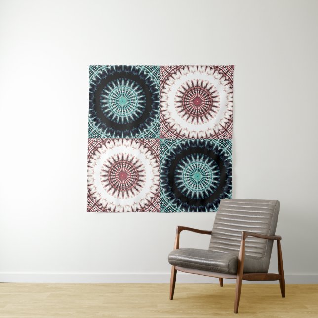 Spektrum Soundwave Mandala-Gitter Wandteppich (Beispiel)