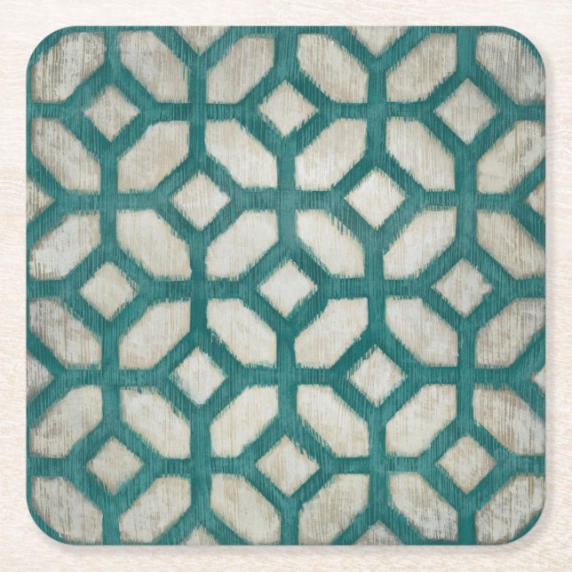 Spektrum-Symmetrie IX Rechteckiger Pappuntersetzer (Vorderseite)