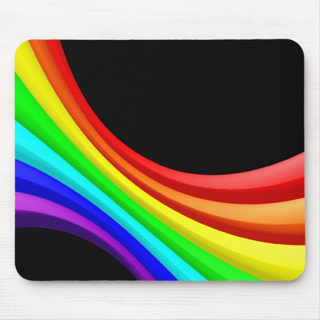 Spektrumkurve 3d - Schwarz Mousepad (Vorne)