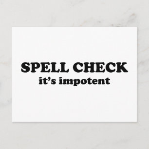 SPELL-KARO ist impotent Postkarte