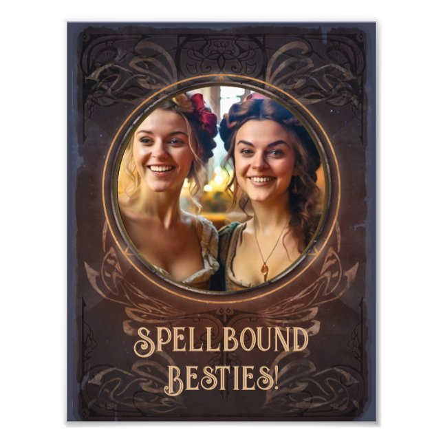 Spellbound besties - Hexes mittelalterliches Gedäc Fotodruck (Vorne)