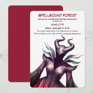 Spellbound Forest – Dark Fairy Birthday Party Einladung