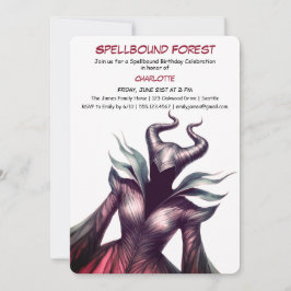 Spellbound Forest – Dark Fairy Birthday Party Einladung