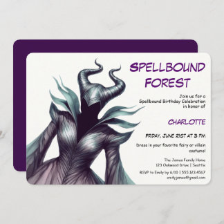 Spellbound Forest – Dark Fairy Birthday Party Einladung