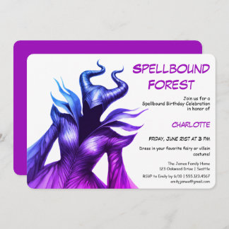 Spellbound Forest – Dark Fairy Birthday Party Einladung