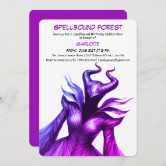 Spellbound Forest – Dark Fairy Birthday Party Einladung