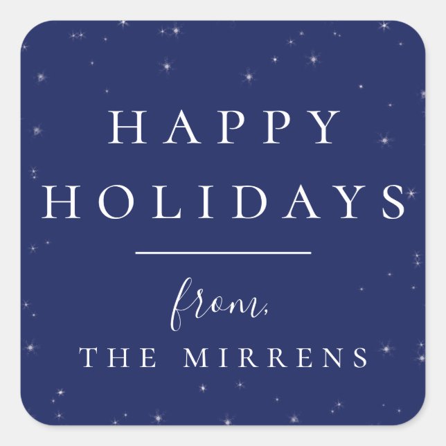 Spellbound Winter Blue Holiday Sticker (Vorderseite)