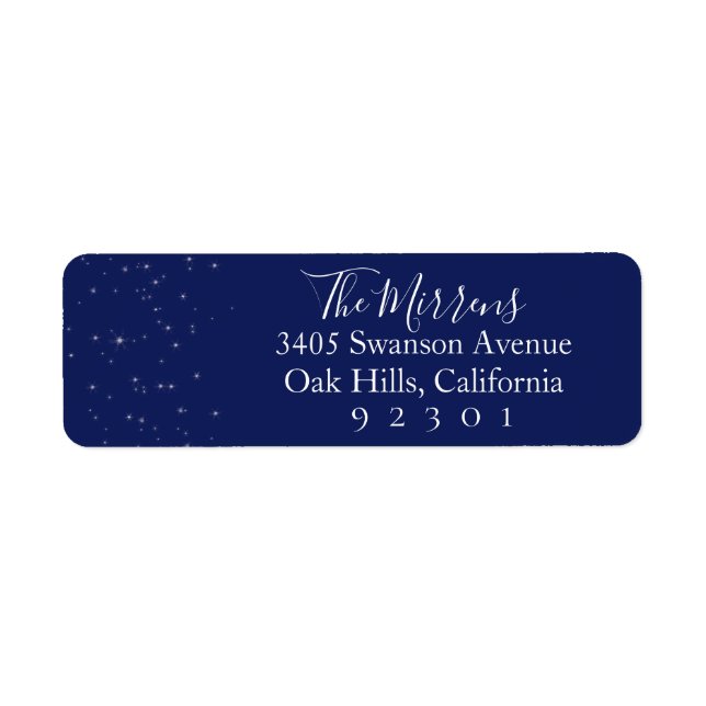 Spellbound Winter | Blue Return Address Label (Vorne)