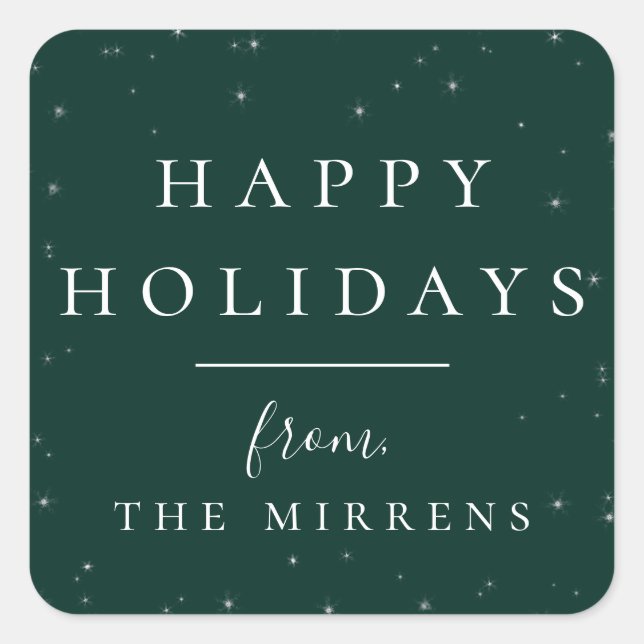 Spellbound Winter | Green Holiday Sticker (Vorderseite)