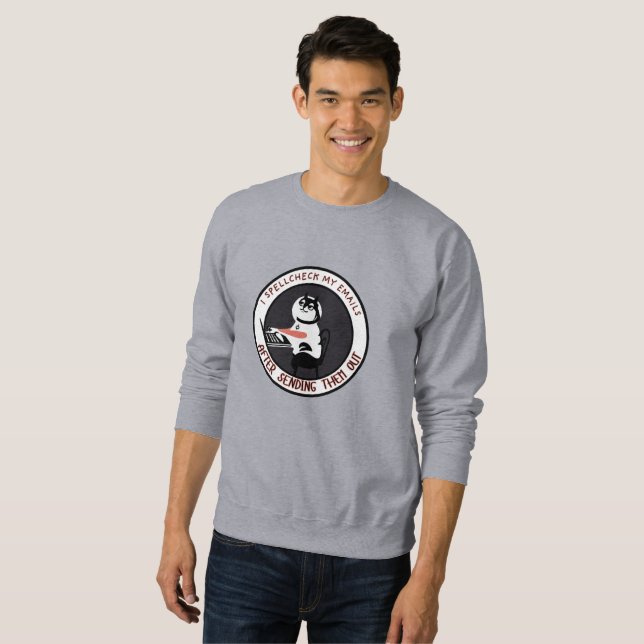 Spellcheck Versagt - Funny Cat Email Typo Sweatshirt (Vorne ganz)