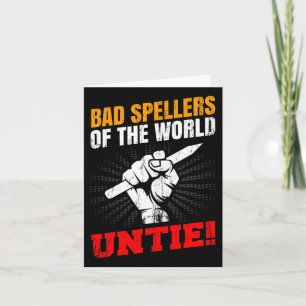 Speller der Welt binden Dyslexie-Fauststift Karte