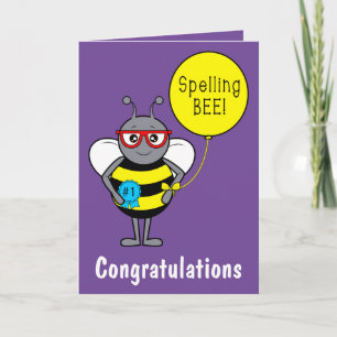 Spelling Bee Herzlichen Glückwunsch Karte