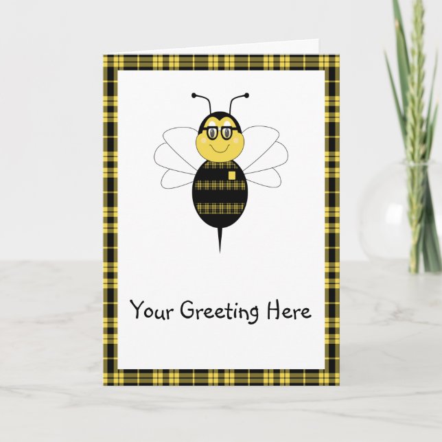 SpellingBee Bumble Bee Greeting Card Karte (Vorderseite)