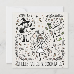 Spells, Schleier und Cocktails Junggesellinnenabsc