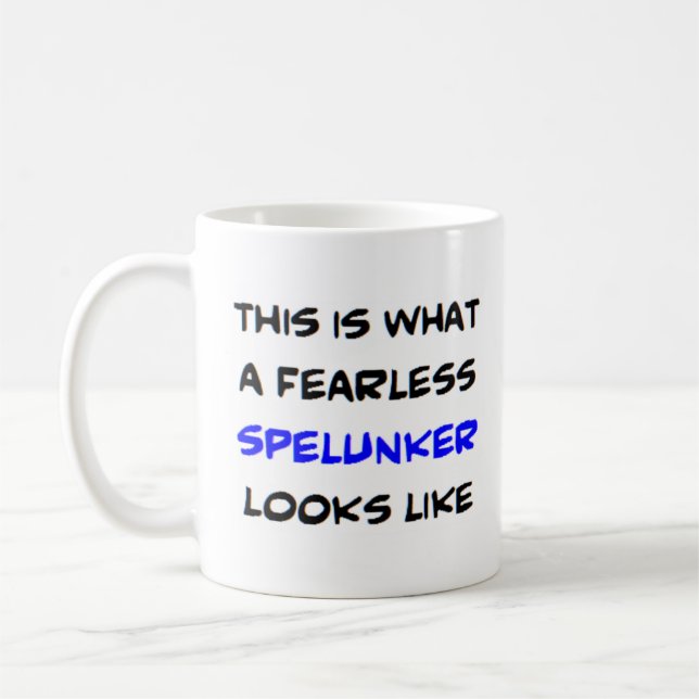 Spelunker, furchtlos kaffeetasse (Links)