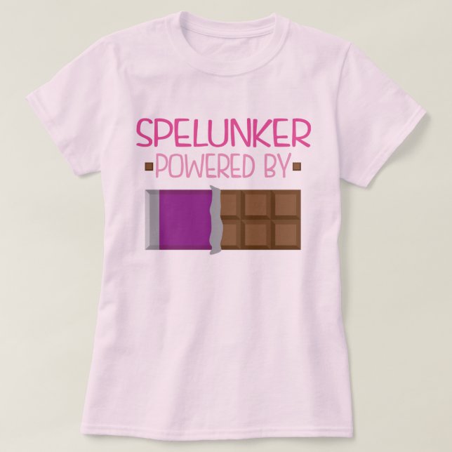 Spelunker-Schokoladen-Geschenk für sie T-Shirt (Design vorne)