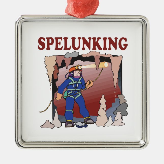 Spelunking 5 silbernes ornament (Vorne)